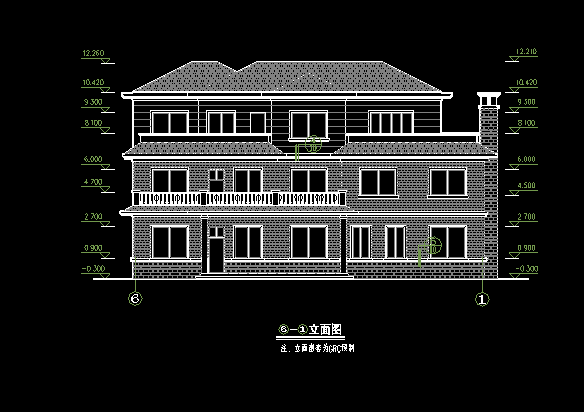 单体别墅建筑图