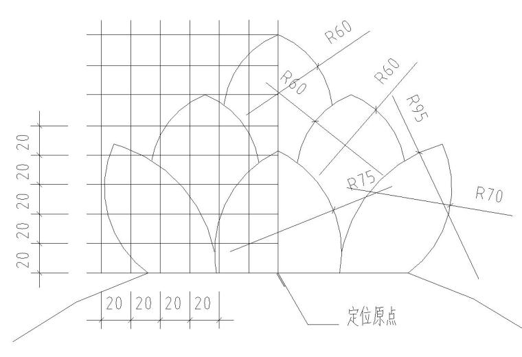 六角景观亭子设计详图 （钢筋混凝土）——知名景观公司景观-石材放线图