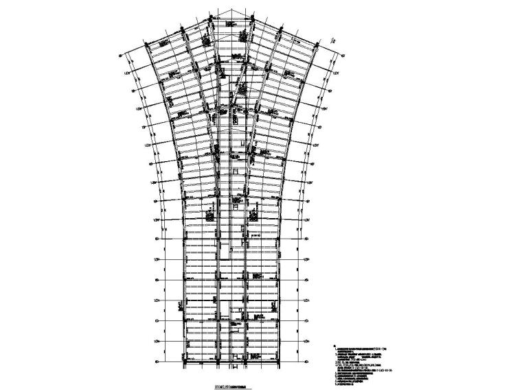 [上海]超复杂结构大型机场的钢结构节点详图-B10段12.810标高框架梁平面整体配筋图.jpg