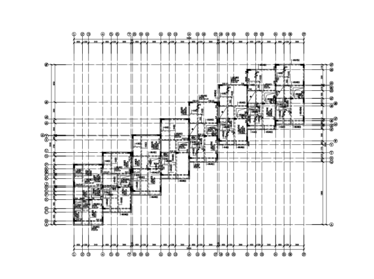 带夹层联排别墅cad资料下载-[深圳]三层带地下层框架结构联排别墅结构施工图（CAD、15张）