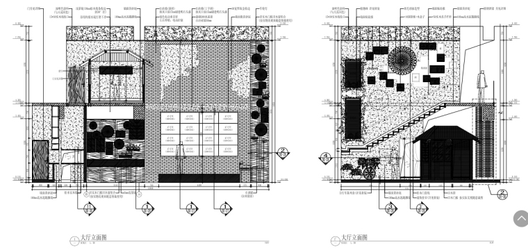 [郑州]胡桃里PDF施工图（附电气图、给排水）-大厅立面图