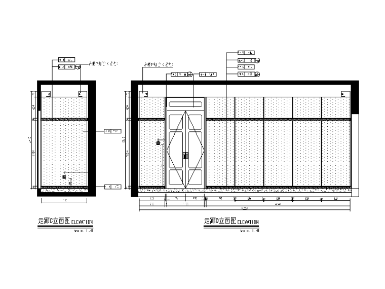 现代简约样板房设计CAD装修图立面图