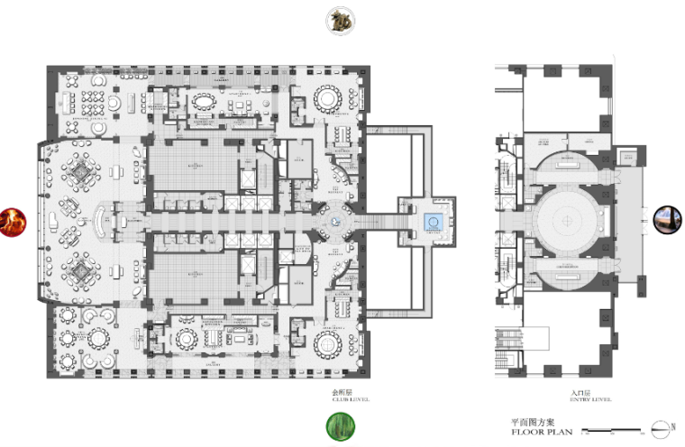 室内概念文本汇报资料下载-[北京]盘古大观总统会所休闲室内设计概念方案文本