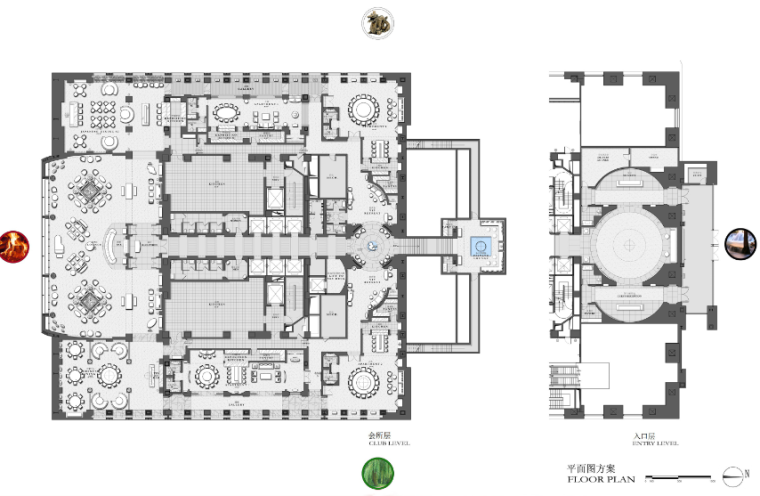 档案馆室内装饰方案文本资料下载-[北京]盘古大观总统会所休闲室内设计概念方案文本