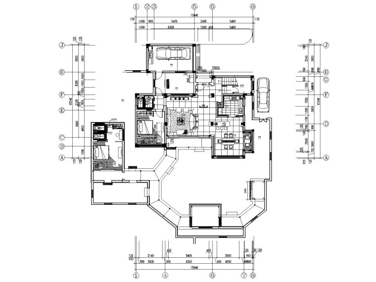 别墅新中式样板房资料下载-[江苏]新中式风格别墅样板间装修施工图（附效果图）