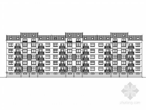 板式屋顶平面资料下载-某六层板式住宅楼建筑扩初图