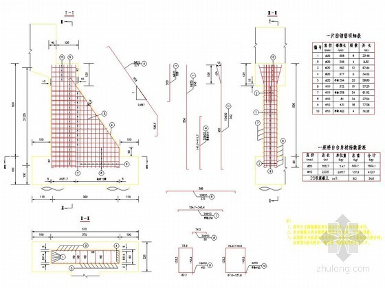 桥台通用cad图资料下载-连续箱梁桥台肋结构设计通用图12张