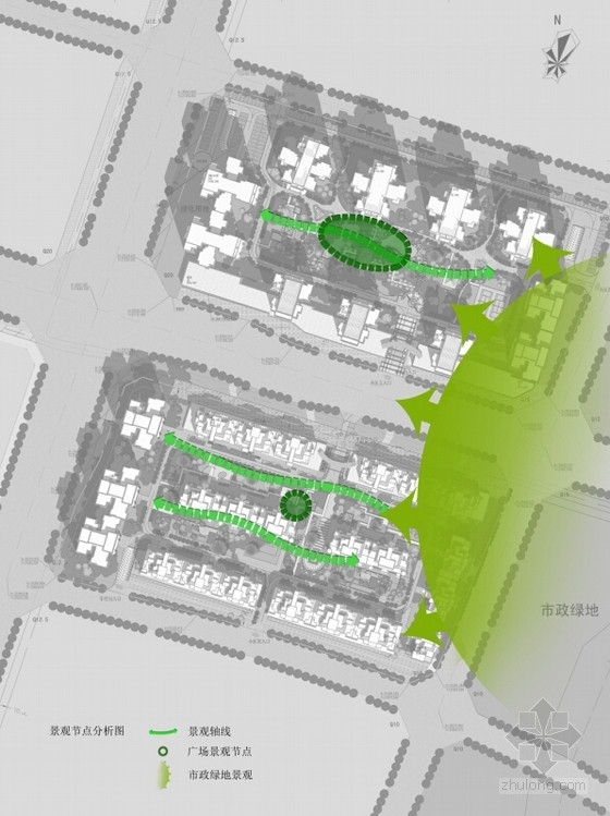 [四川]城市新区高档住宅区规划及单体建筑设计方案文本（含CAD）-城市新区高档住宅区规划及单体建筑分析图