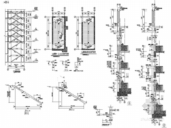 [四川]地上20层框支剪力墙结构商住楼结构施工图-1#楼梯结构图