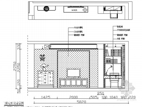 [杭州]西湖美景三室一厅家居住宅CAD施工图