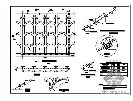 铁路墩台防护骨架护坡资料下载-拱型骨架护坡施工图