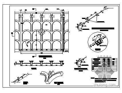 骨架护坡设计cad图资料下载-拱型骨架护坡施工图