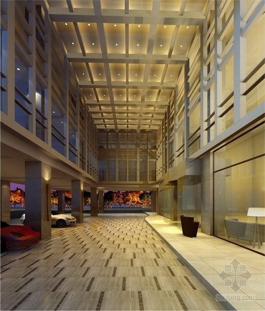 [北京]长安街现代高档星级酒店室内装修图（含方案材料）-效果图