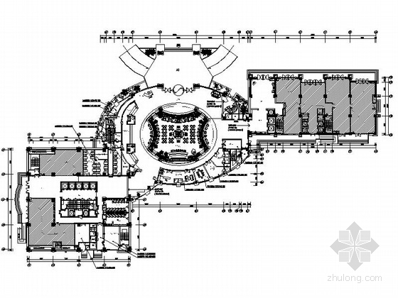 公共空间装饰施工图资料下载-[江苏]某五星级酒店首层公共空间室内装修施工图（含效果）