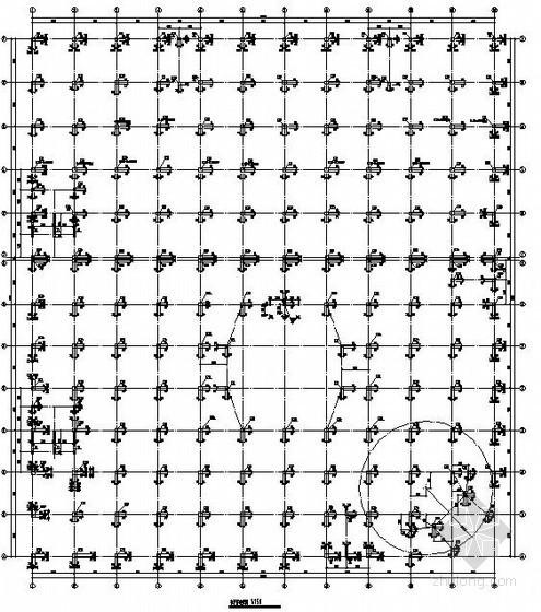 三层别墅桩基础施工图资料下载-框架结构商场结构施工图（三层 桩基础）