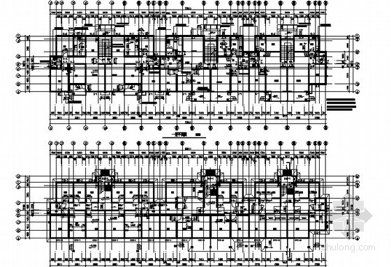 [连云港]某小区二期工程-阳光排屋建筑施工图(7号楼)-平面 