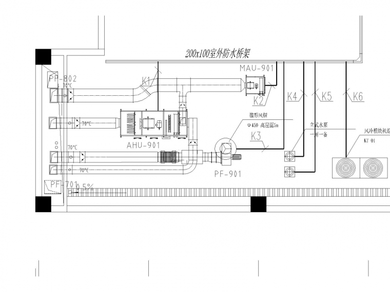 综合实验室装饰电气设计-屋顶设备电平面图.jpg