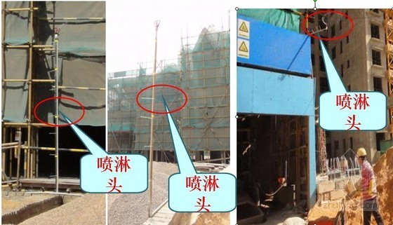 [云南]住宅小区工程绿色施工与节能措施汇报（附图丰富）-除尘喷淋系统