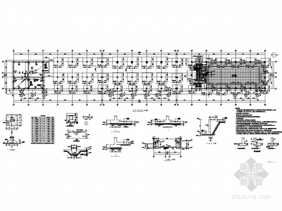 钢楼梯顶棚资料下载-[北京]知名大学体育场看台结构施工图（含钢结构）
