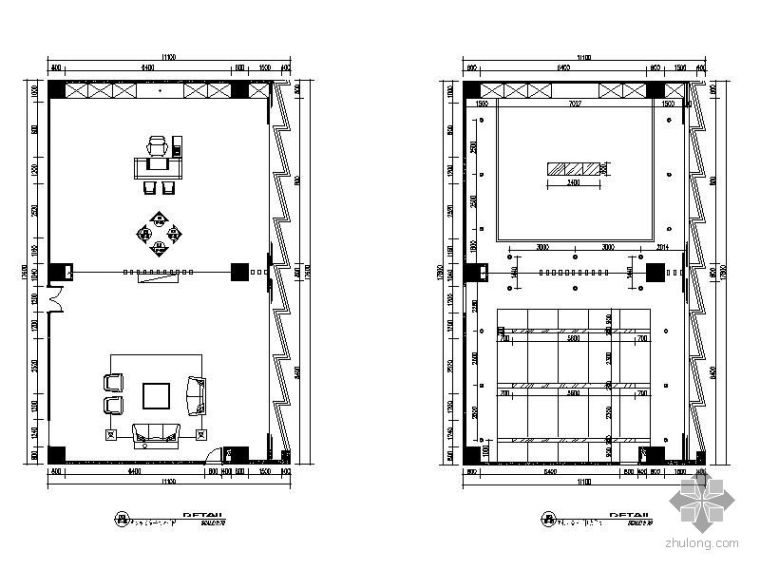 办公室立面图图纸资料下载-某人民医院院长办公室立面图