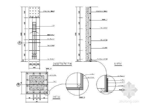 基础独立柱支模方案资料下载-塑铝板独立柱详图