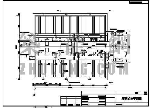 多层住宅结构平剖资料下载-虹吸滤池平剖设计图