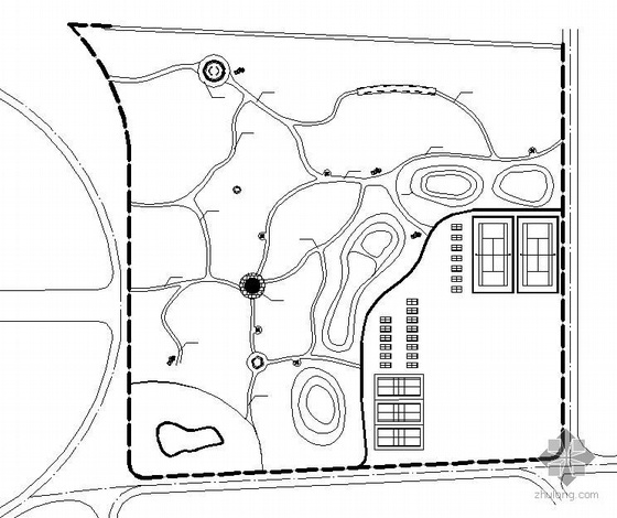 广场景观绿化CAD资料下载-山西大学广场景观绿化施工图全套