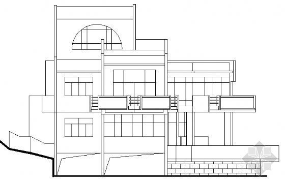 园型建筑施工图资料下载-姆岭别墅园E型某三层别墅建筑施工图