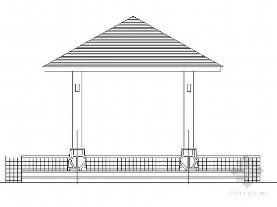 四角现代亭子cad资料下载-中式现代四角亭施工大样
