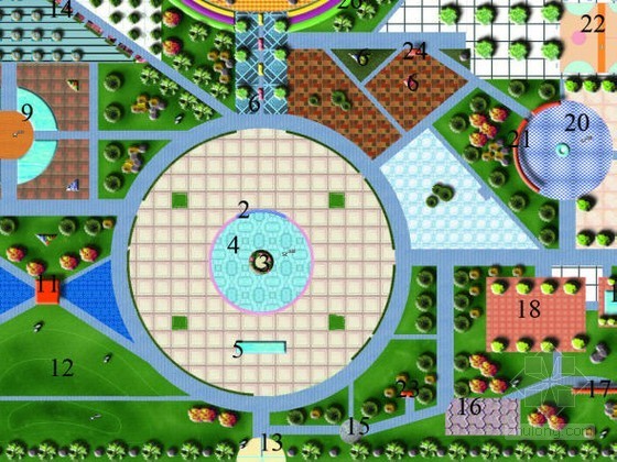 现代公园广场景观设计案例资料下载-广场景观设计方案
