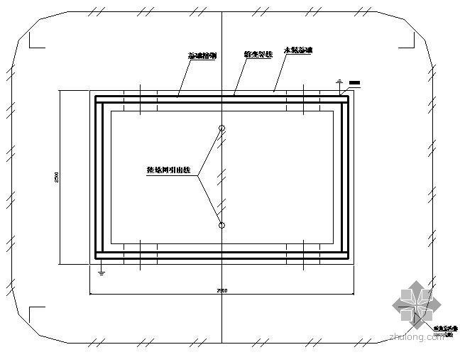 箱变基础大样资料下载-双变压器箱变基础接地大样图