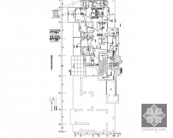 [广东]一类高层商住小区全套强电系统图116张-住宅三层电气平面图