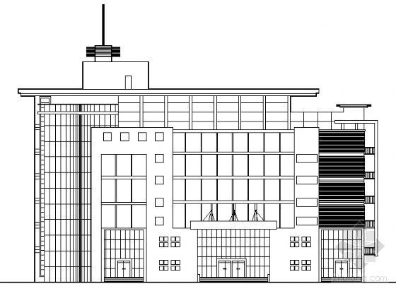 工商银行效果图资料下载-[张家界]某工商银行办公楼建筑方案图