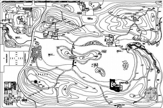 成都沙河源公园设计图资料下载-某公园竖向设计图