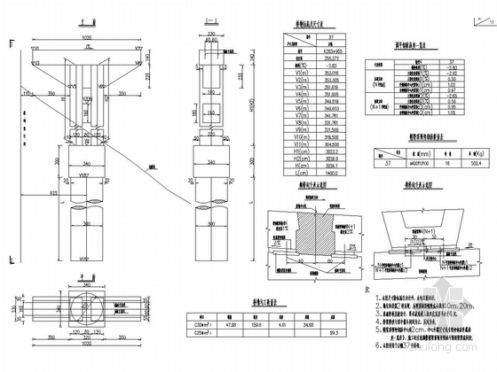 预应力混凝土连续刚构桥施工图CAD（245张 悬臂浇筑）-R40m桥墩一般构造图(固结3.0m)
