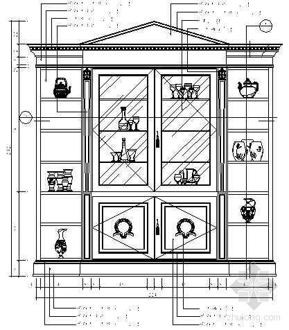 100个建筑立面图资料下载-酒柜立面图