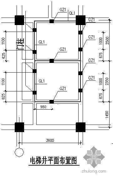 砖砌电梯井结构施工方案资料下载-某电梯井结构图