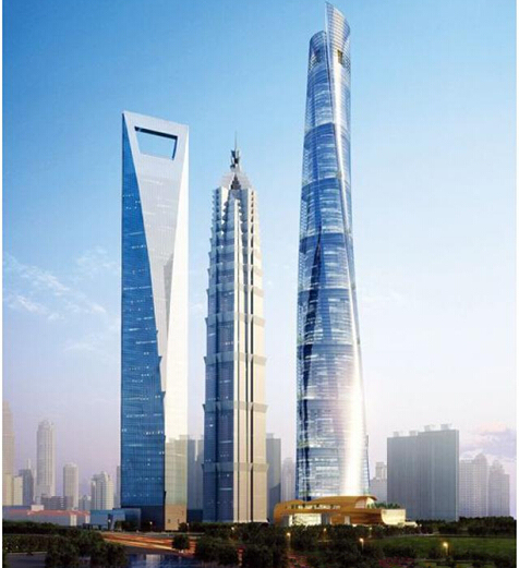 摩天楼式建筑设计资料下载-上海中心大厦获评最美摩天楼：螺旋大楼成亚洲风尚