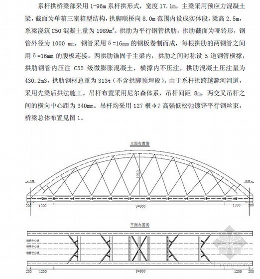 钢管桩围堰MIDAS资料下载-下承式钢管混凝土系杆拱桥施工方案计算(MIDAS计算)