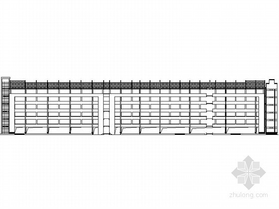 外廊式建筑设计图资料下载-[东莞]某中学六层外廊式教学楼建筑方案图