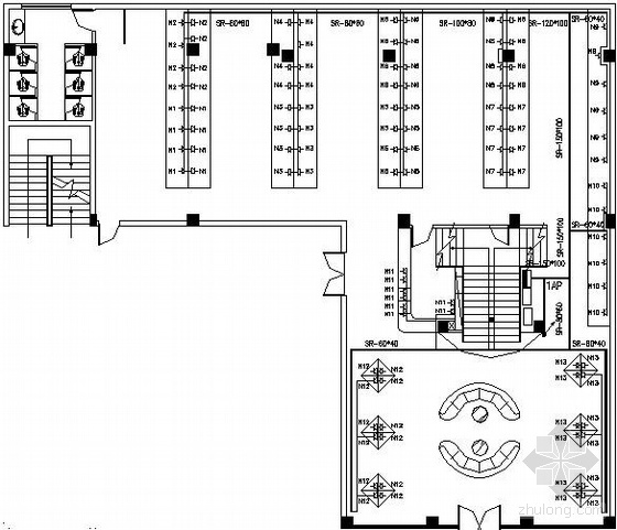 网吧监控cad资料下载-某二层网吧电气设计方案图