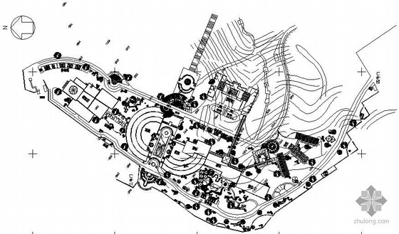 新式校园景观规划平面图资料下载-辽宁某市啤酒花园景观规划平面图