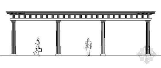 skp模型罗马柱资料下载-罗马柱廊详图