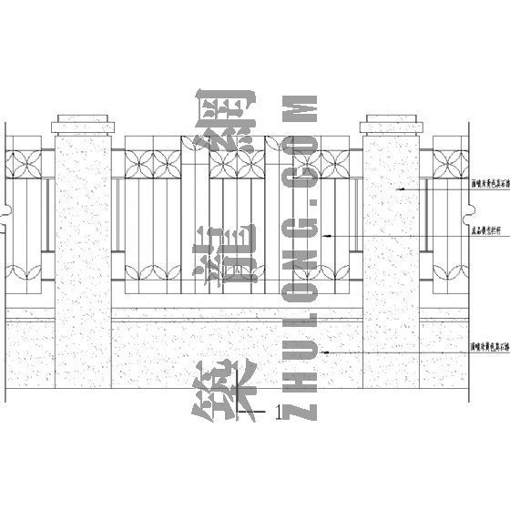 公园桌椅详图资料下载-公园围墙详图
