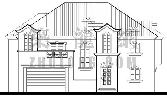 美式别墅建筑模型资料下载-美式别墅建筑施工图