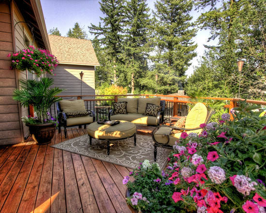 阳台景观美资料下载-『风景园林』这样的花园露台设计，太美了！