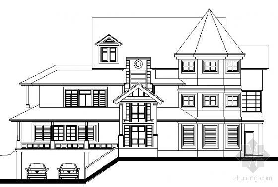 宝石E型别墅建施1资料下载-某三层别墅（E2型）建筑方案图