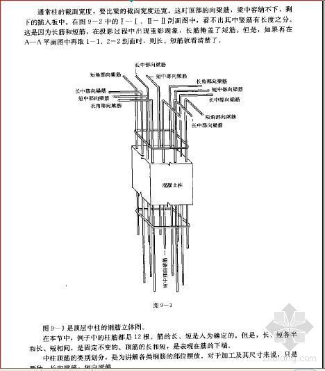 柱角筋钢筋资料下载-框架柱中竖向钢筋下料长度计算讲解