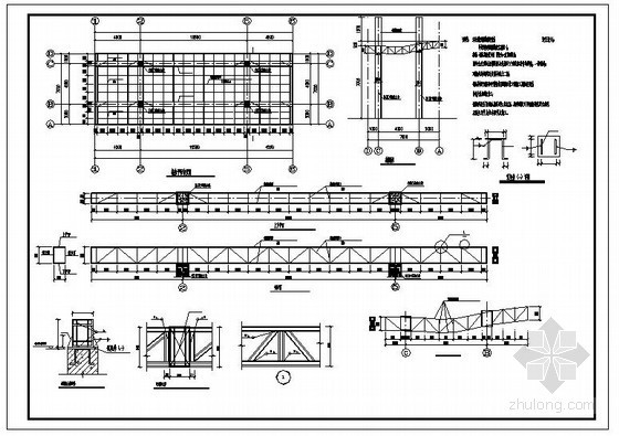 造型大门详图资料下载-某钢桁架大门造型结构设计图