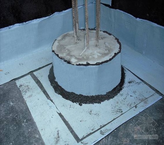建筑工程预应力管桩桩头防水施工工法（附图）-第二道防水卷材 
